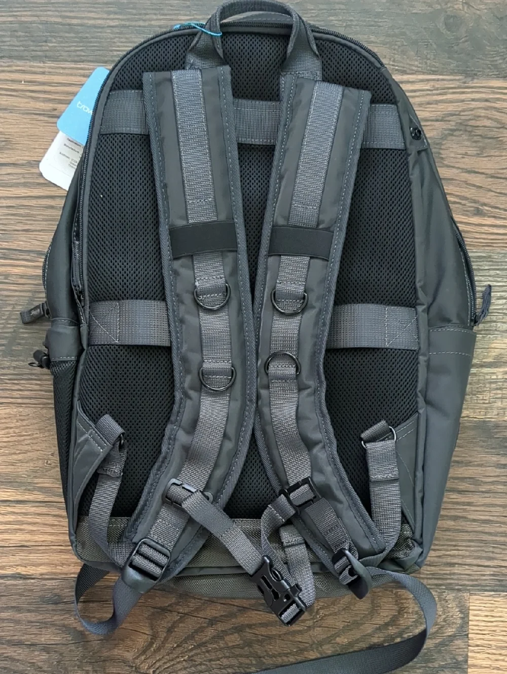 Mens Black Gray Laptop Travel Backpack by Inspira, NEW, nwt